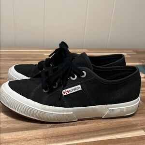 Superga Black Canvas Sneakers